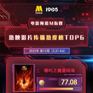 电影频道M指数2025年第13周（3.31-4.6）发布